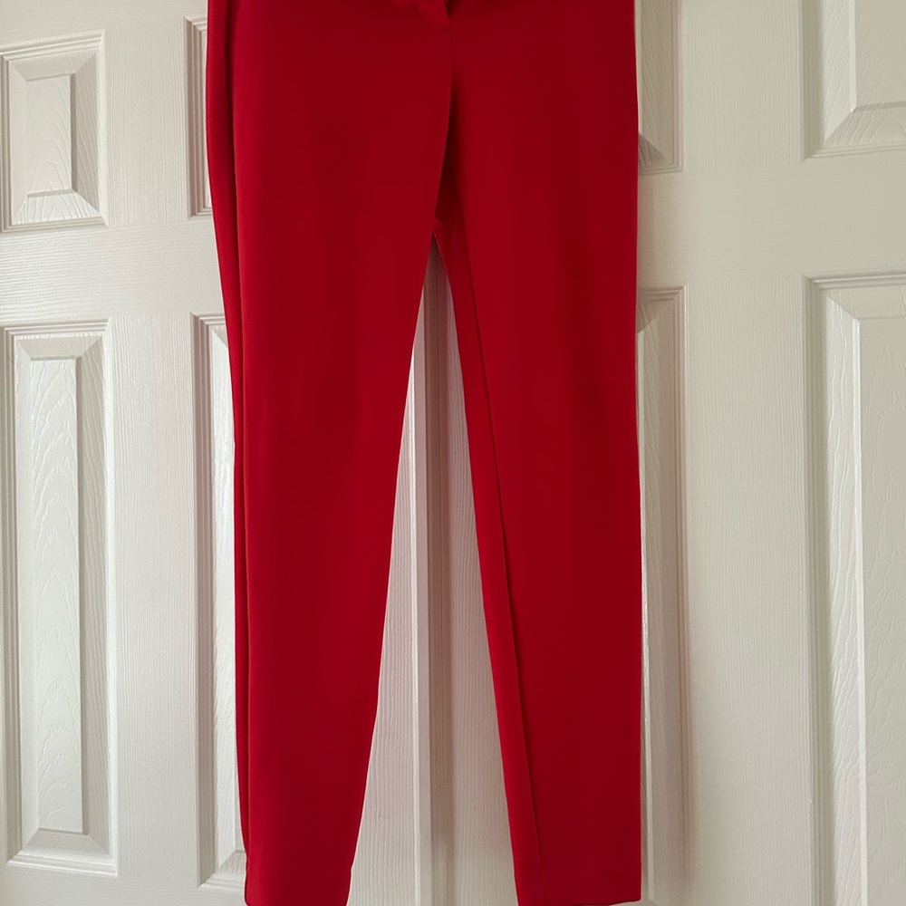 Express Red Ankle Cropped Pants